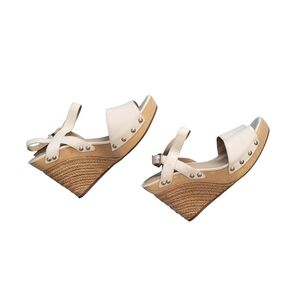 White Wedge Sandals By Via Spiga Size 8.6